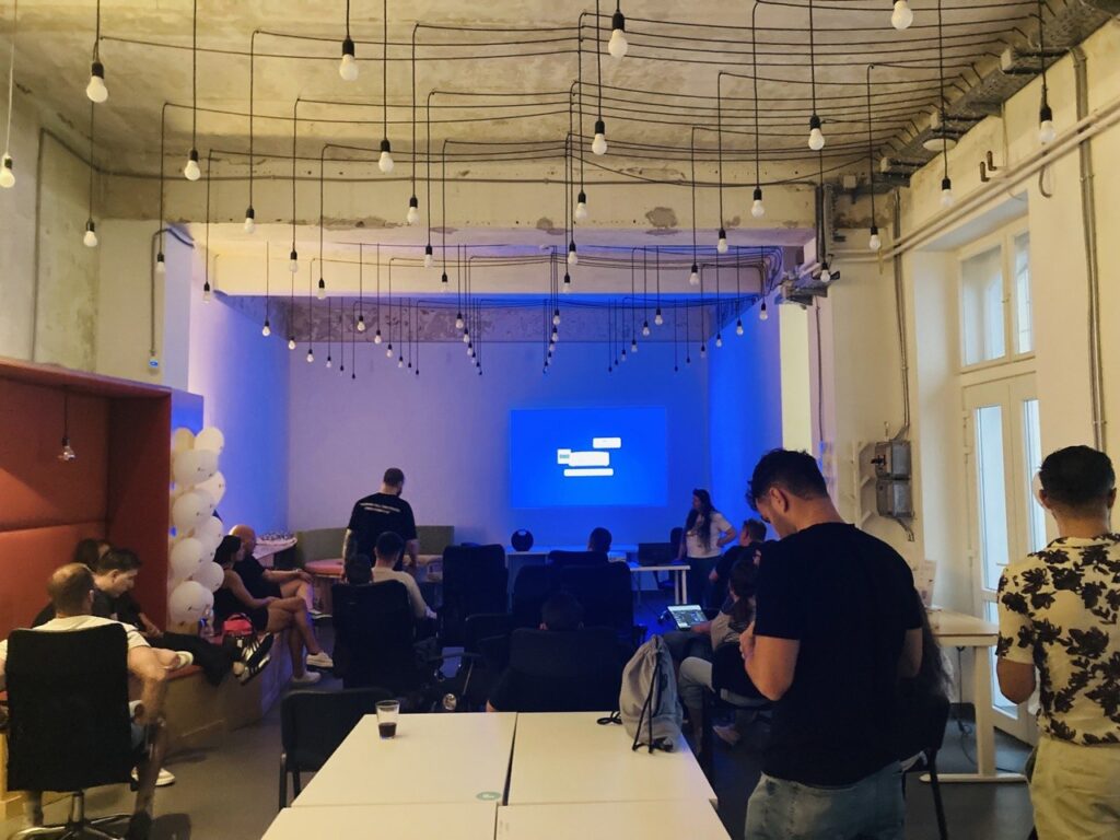 Participants at the AI Demo Evening were asked many questions at the Liftoff workshop venue